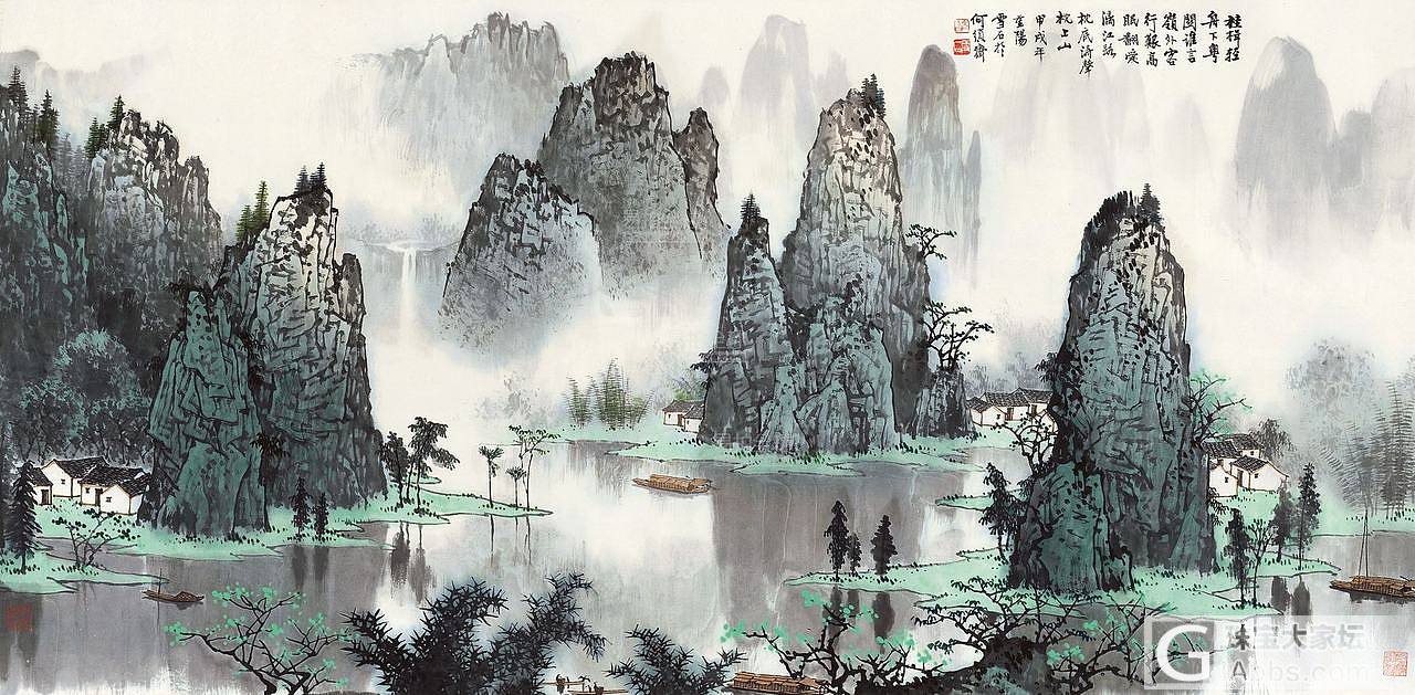 "白派山水"甲天下丨白雪石清新俊逸,朴秀多姿的山水画