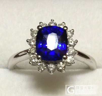入手平生第一颗蓝宝石，有请园长评价_蓝宝石刻面宝石戒指