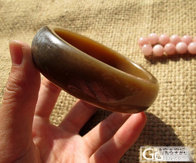 【姿涵的石头】和田玉红糖料手镯_传统玉石