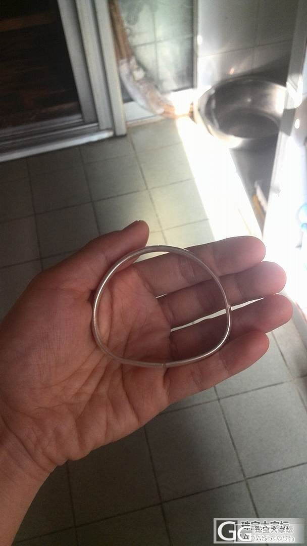 蒸馏猫家手工刻花镯子_银