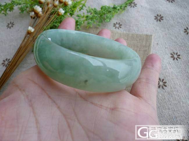 糯种飘散花5.15CM手镯_手镯翡翠