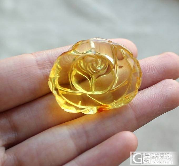 【挽玉阁】琥珀玫瑰花吊坠 九折优惠_挽玉阁