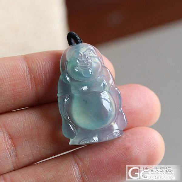 Dudu翡翠A货冰种蓝水佛公 (微信号:dudujade)_Dudu翡翠