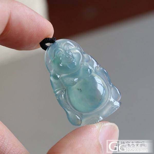 Dudu翡翠A货冰种蓝水佛公 (微信号:dudujade)_Dudu翡翠