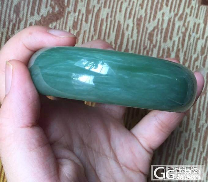 碧玉鸭蛋青手镯,特价380,59圈口_传统玉石