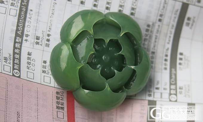 俄料白玉富贵花开,俄碧精雕荷花把件_传统玉石
