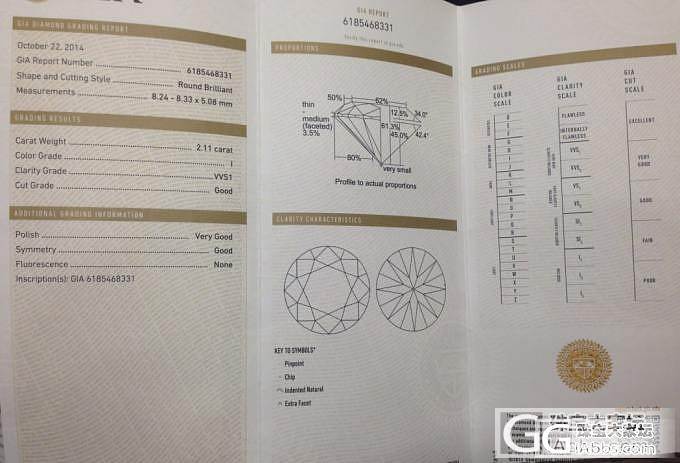 新货裸钻2.11CT，附GIA证书_钻石