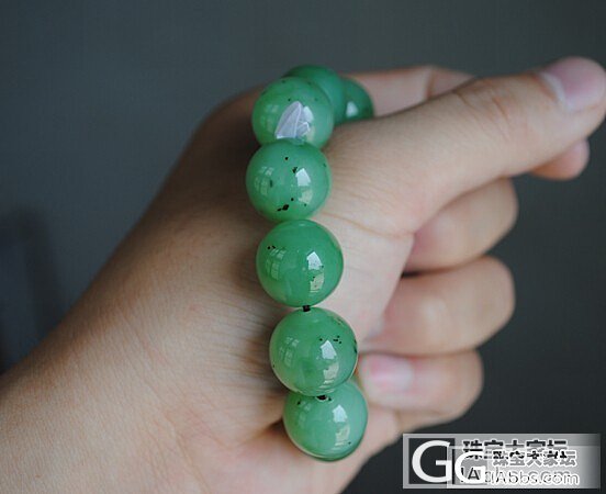 芝麻糊碧玉手链。。。_珠宝