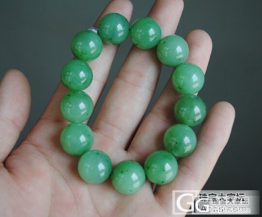 芝麻糊碧玉手链。。。_珠宝