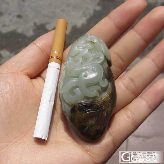 新疆和田玉青花籽料代代数/鼠钱挂件黑白分明_珠宝