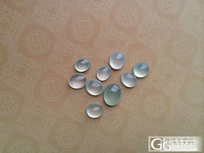 【钰泷】完美无瑕老种高冰起荧光蛋面_翡翠