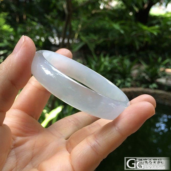 【瑶瑶】翡翠A货-冰糯起光扁条手镯(圈口58)_翡翠