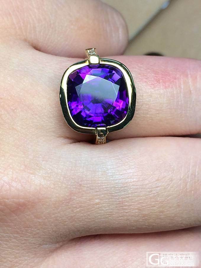 MGEMS特别设计款 紫水晶 18K黄金钻石戒指_博物馆