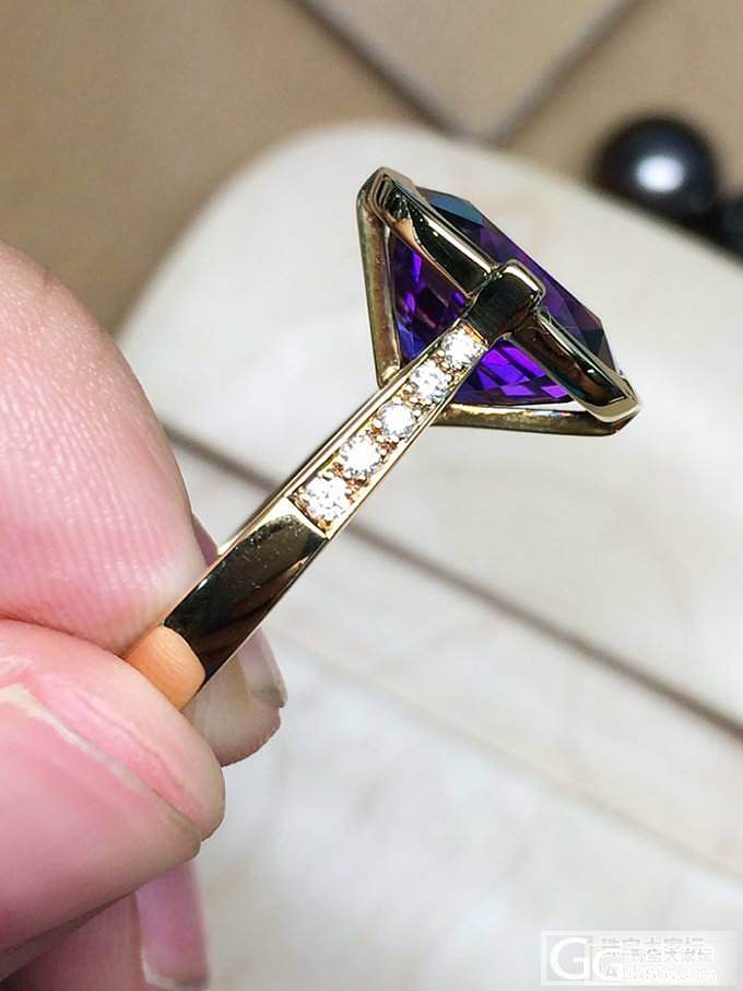 MGEMS特别设计款 紫水晶 18K黄金钻石戒指_博物馆