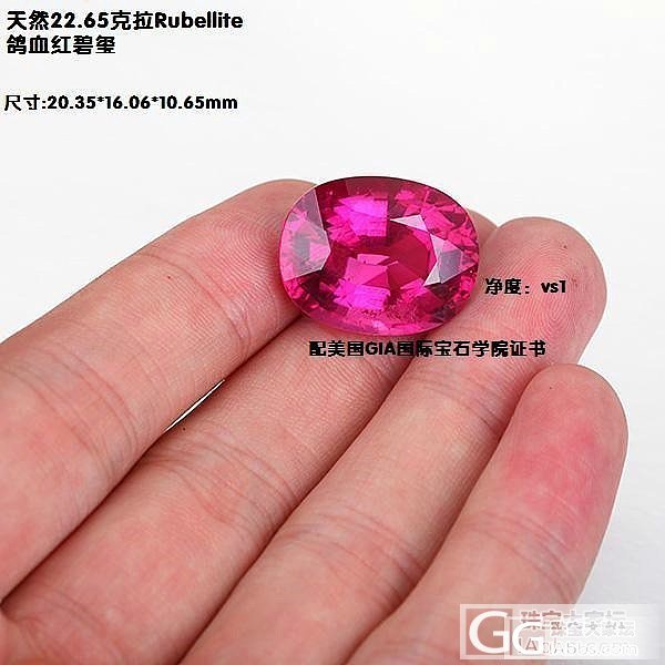 9.35克拉天然鸽血红碧玺不看你后悔哦!!_宝石