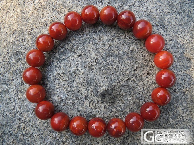 南红玛瑙-高品质玫瑰红柿子红双色手链/手串--9mm_玉石