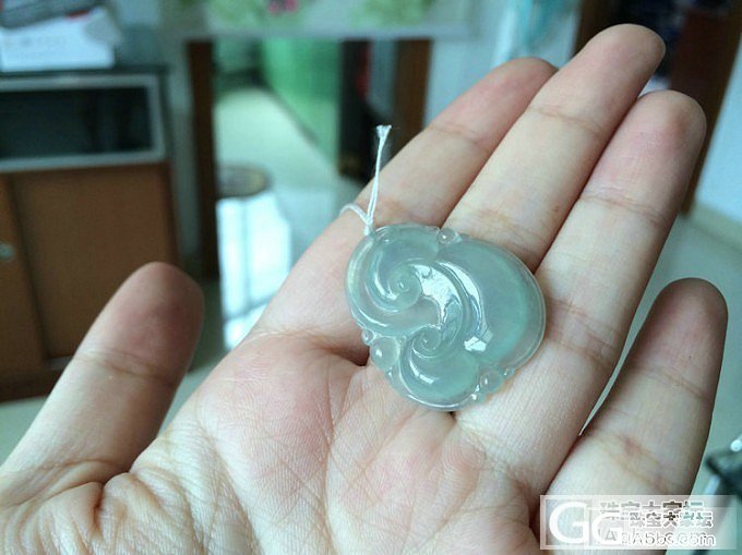 【钰泷】完美无瑕冰种起荧饱满如意_翡翠