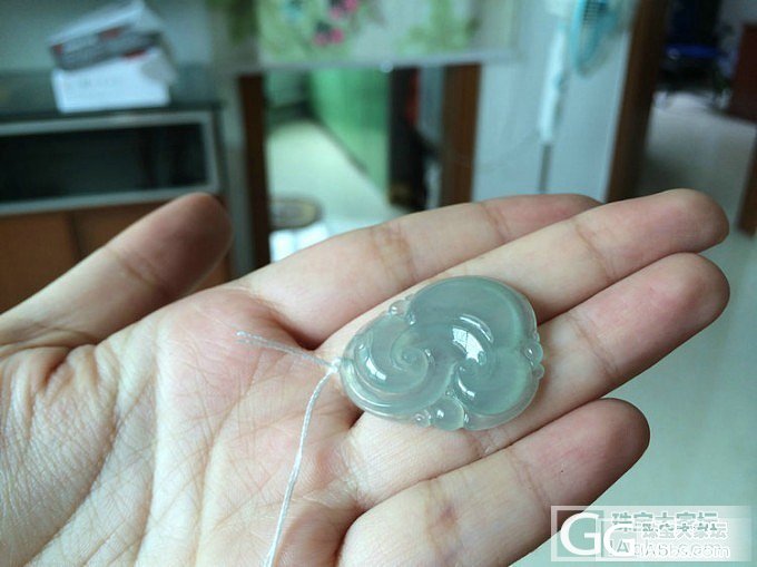 【钰泷】完美无瑕冰种起荧饱满如意_翡翠