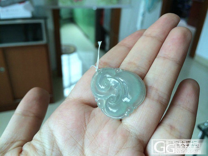 【钰泷】完美无瑕冰种起荧饱满如意_翡翠