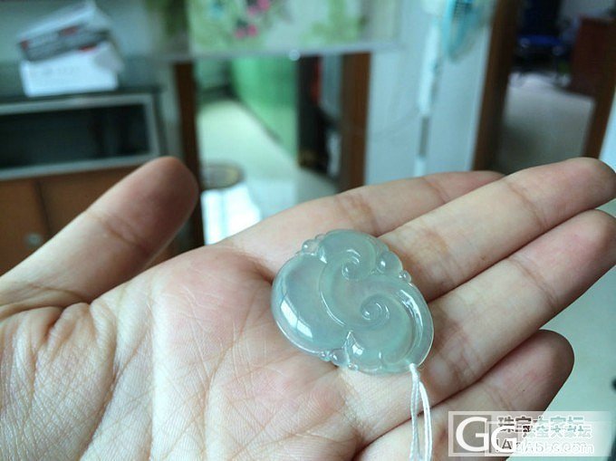 【钰泷】完美无瑕冰种起荧饱满如意_翡翠