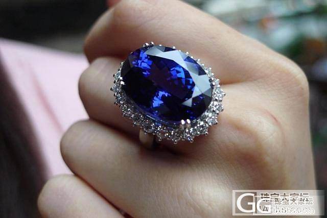 新镶嵌的蓝色妖姬戒指，越看越喜欢_珠宝
