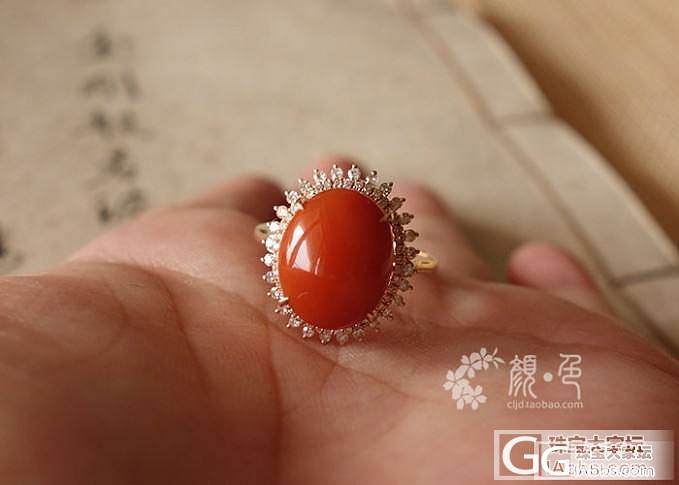 【颜●色】(售罄)真金真钻满肉柿子红戒指 3500元