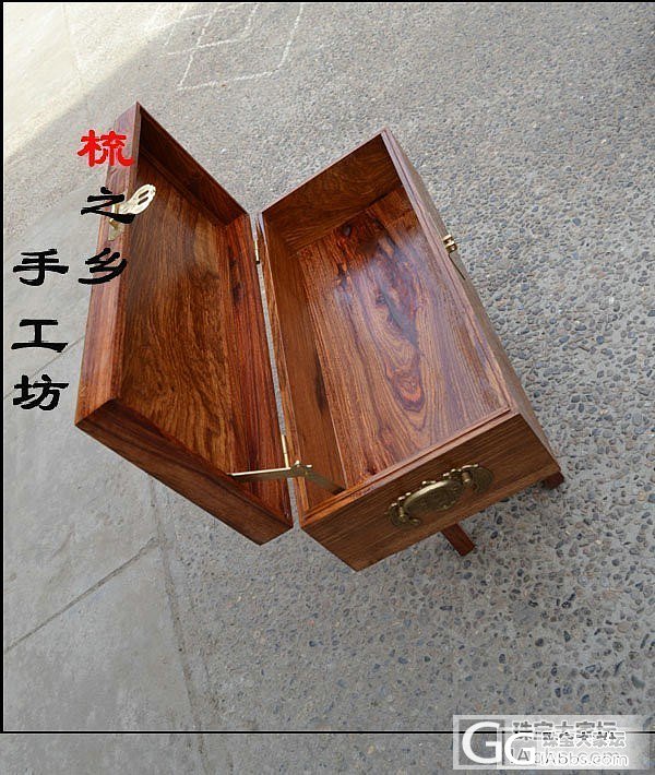 非洲花梨木翻盖首饰盒,坛友价390元哦_珠宝