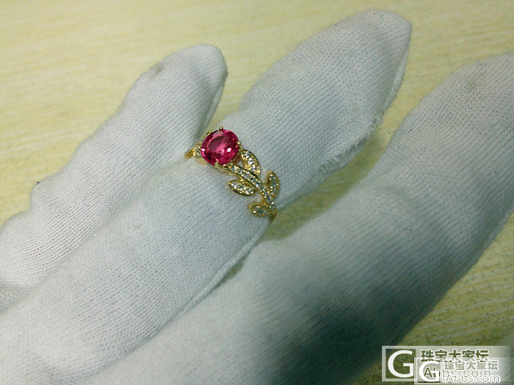 樱桃红精品尖晶石戒指，橄榄枝款式，太漂亮啦，我顾客喜欢的款式_镶嵌珠宝