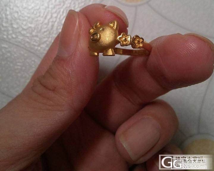 已交易PB(pink box)蝴蝶猪戒指15号