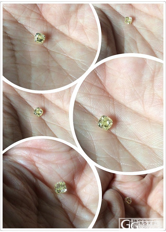 小黄钻到手了，53分，感觉好小，比同分数圆钻小多了_彩钻