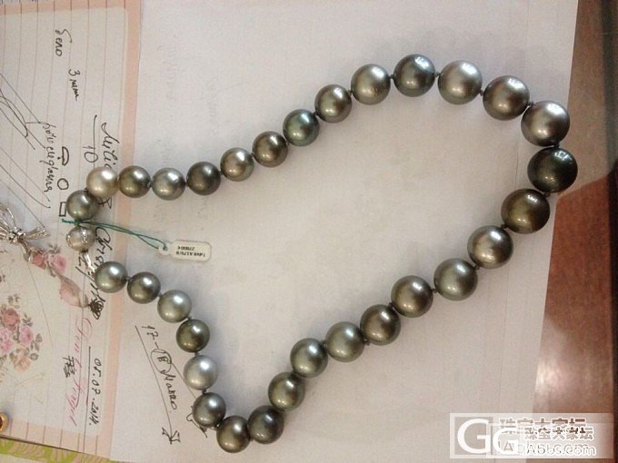 大家帮忙看看这个黑珍珠项链多少可以收_项链海水珍珠