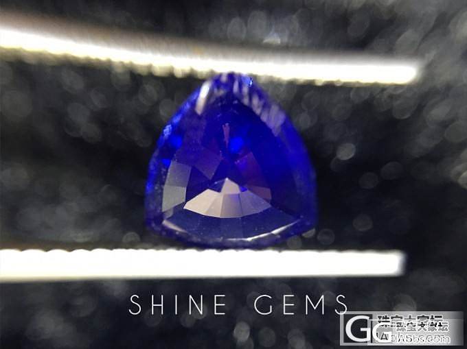 【祥润彩宝】2.57ct GRS无烧皇家蓝 西非蓝宝石 三角异形完美切割_宝石