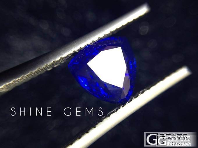 【祥润彩宝】2.57ct GRS无烧皇家蓝 西非蓝宝石 三角异形完美切割_宝石