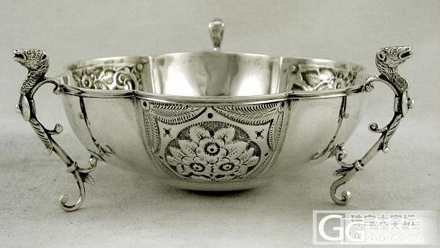 1909年极品英制纯银三足碗_西洋银器老银