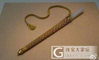 博物馆的清代金饰_古董首饰金