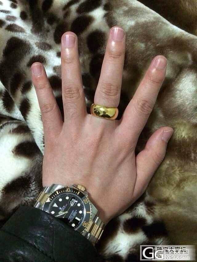 近40克周大福光圈戒指，还比较结实，上手照_戒指金