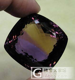 硕大的巴西紫黄晶共赏_紫黄晶刻面宝石