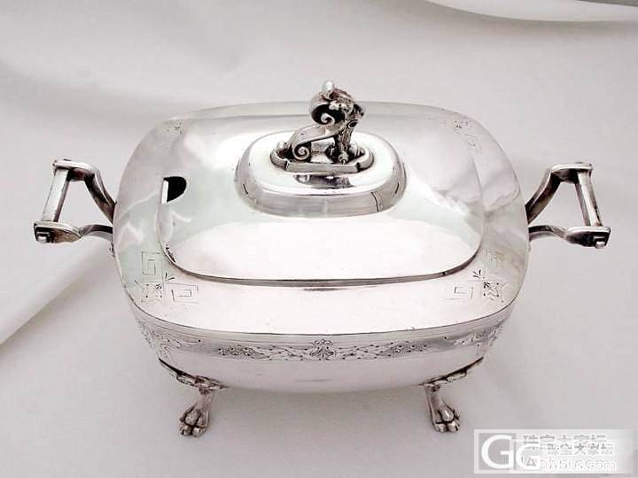 1870年维多利亚时期包银汤锅_西洋银器老银