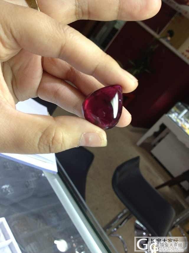 还是让大块头单独晒晒吧，32.7CT Rubellite红碧玺素面，8CT R戒面_刻面宝石碧玺