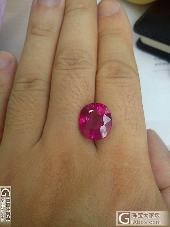 还是让大块头单独晒晒吧，32.7CT Rubellite红碧玺素面，8CT R戒面_刻面宝石碧玺