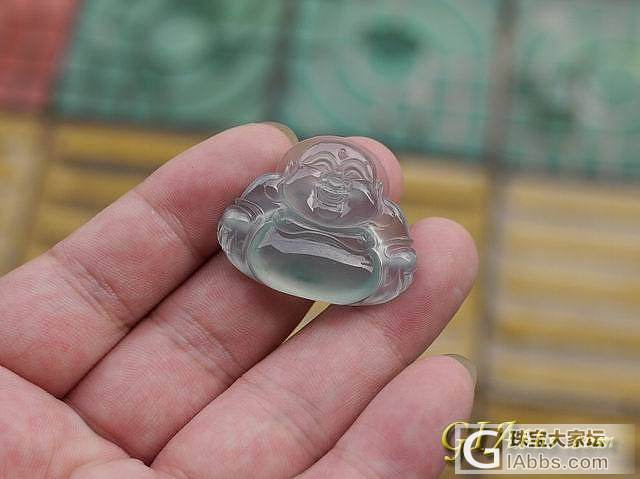 ◆传世◆---天然翡翠玻璃佛+紫色挂件_挂件翡翠