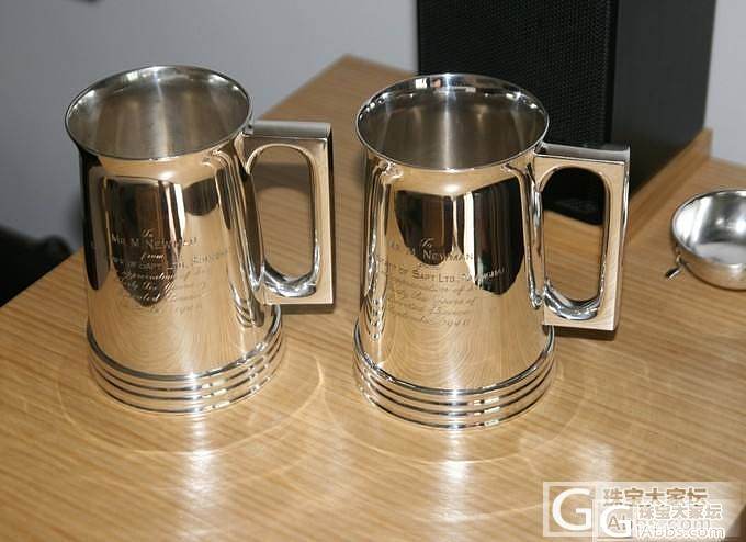 超大超重纯银啤酒杯_银器银