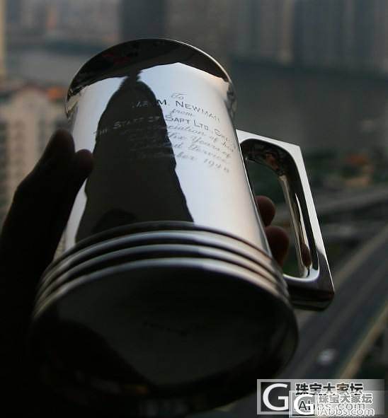 超大超重纯银啤酒杯_银器银