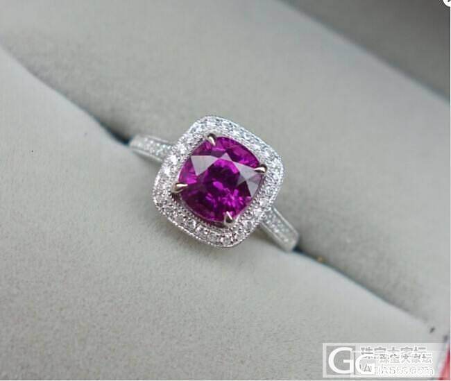 那颗好紫好紫的石榴石做了戒指_戒指刻面宝石石榴石