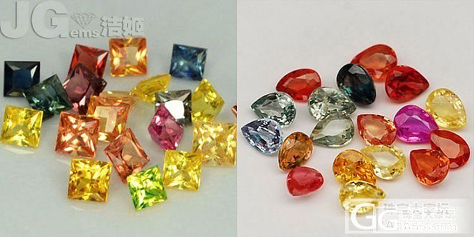 我想拼一条彩虹色的手链。有与我一起拼买方形的彩色蓝宝石的吗？_名贵宝石