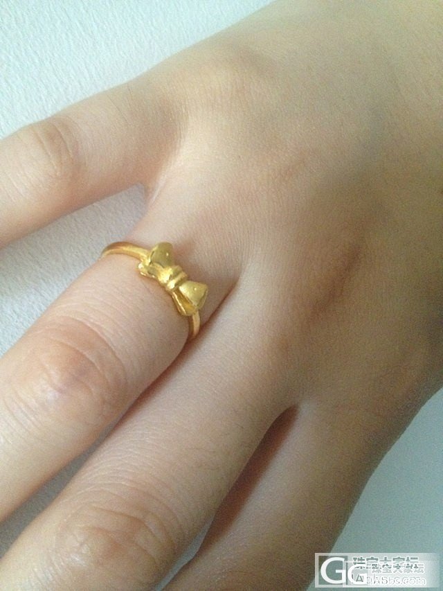 （多图）蝴蝶结戒指，上手真心好看！好精致好可爱。_戒指金福利社