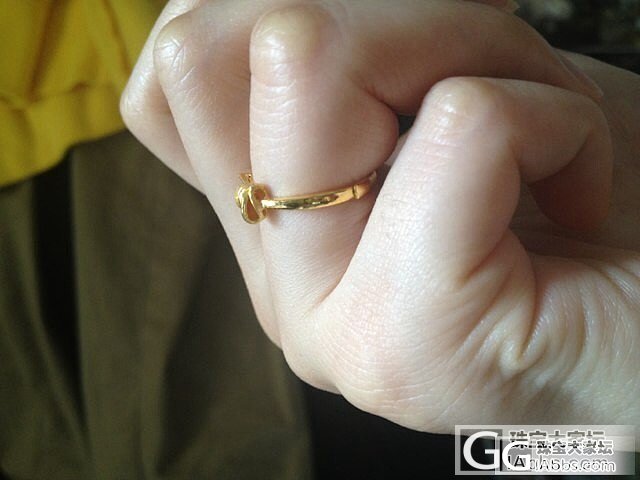 （多图）蝴蝶结戒指，上手真心好看！好精致好可爱。_戒指金福利社