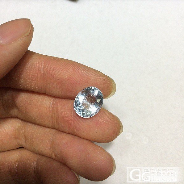 同样都是海蓝宝阿！你们是一家子吗？哈哈_刻面宝石海蓝宝
