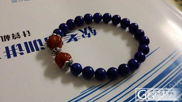 8mm青金还图，配南红_青金石福利社