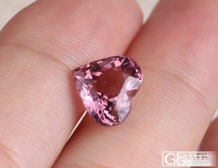 全净体碧玺裸石戒面 心型3.18ct_宝石